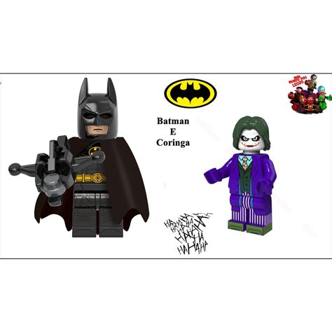 Batman E Joker Coringa Minifigure Heath Ledger O Cavaleiro Das Trevas