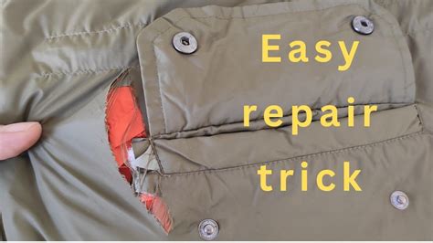 How To Repair A Hole In A Jacket With A Simple Skill Learning Sewing