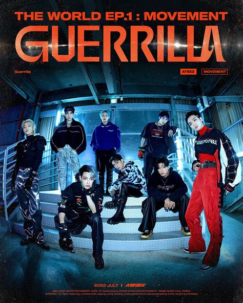 220714 ATEEZ THE WORLD EP 1 MOVEMENT Guerrilla Title Poster 8TEEZ