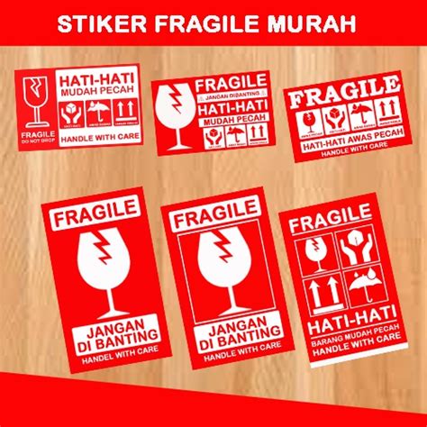 Jual STIKER FRAGILE MURAH Stiker Pecah Belah Kemasan Olshop STICKER