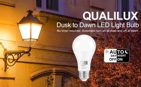 Qualilux Dusk To Dawn Yellow Bug Light Bulbs Outdoor 1900k Amber Warm