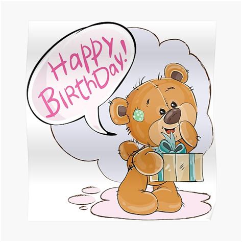 "happy birthday Little bear #10" Poster for Sale by all4oryou | Redbubble