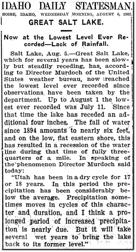 Demise Of The Great Salt Lake Real Climate Science