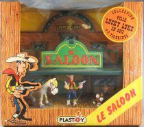 Lucky Luke Plastoy PVC Figure Saloon With Luke Jumper Rantanplan