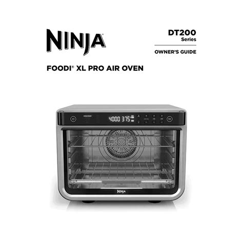 Ninja FOODI 10-in-1 XL PRO Air Fry Oven DT201C User Manual