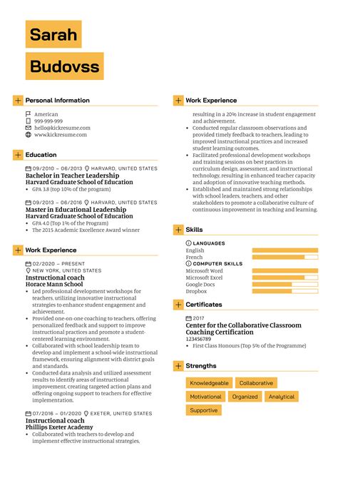 Math Coach Resume Sample