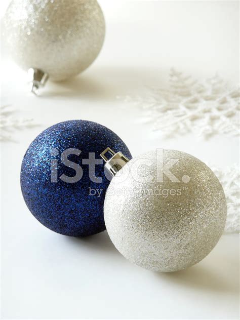 Blue And Silver Christmas Ornaments Stock Photo | Royalty-Free | FreeImages