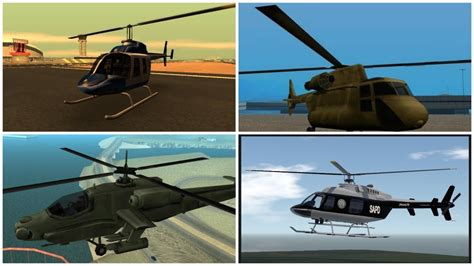 Gta San Andreas Helicopters Locations Youtube