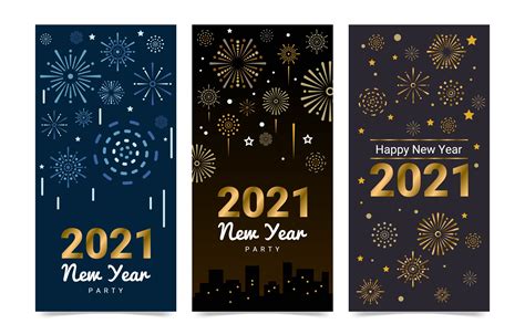 Banners of New Year 2021 Fireworks 1593960 Vector Art at Vecteezy