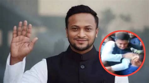 Bangladesh Cricketer Shakib Al Hasan Slaps A Fan During A Political Rally