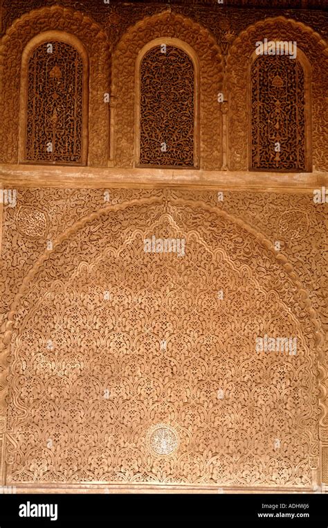 Ornate Plasterwork In Saadian Dynasty Tombs Maghreb Marrakech Morocco