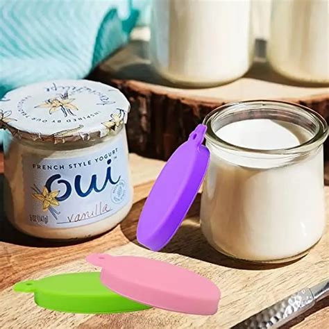 Yogurt Jar Lids Silicone Oui Lids Yogurt Container Temu