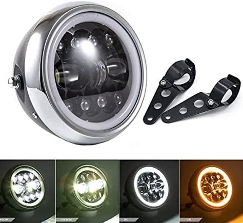 Evomosa Motorcycle Headlight Assembly Universal Led Headlights With