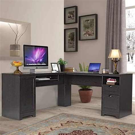 Goflame 66 Inch L Shaped Computer Desk Spacious Corner