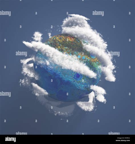 Sci-fi art. Terraforming moon Stock Photo - Alamy