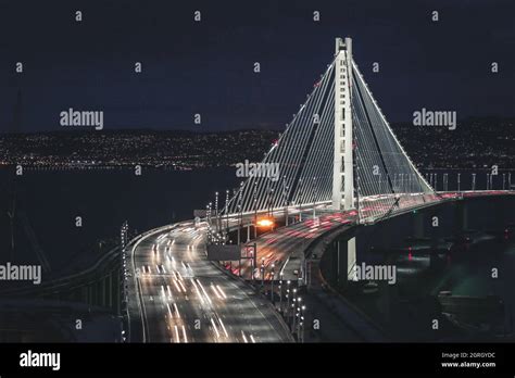 View Of The Bay Bridge From Treasure Island Stock Photo Alamy