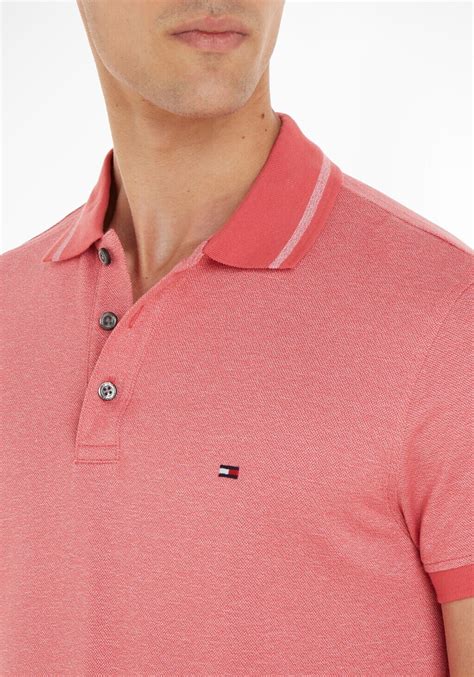 Tommy Hilfiger Tipped Mouliné Slim Fit Polo Mw0mw30780 Deep Crimson