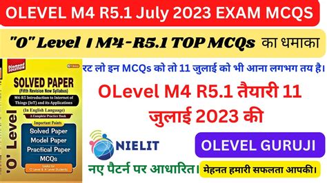 Nielit Olevel Iot M R Top Mcqs For July Ll Most Important