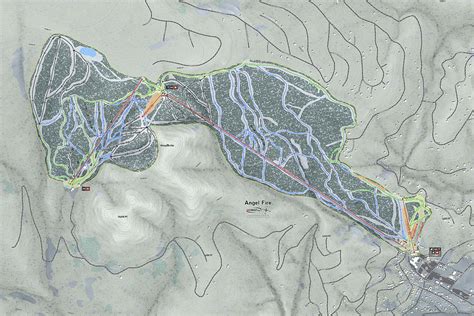 Angel Fire Ski Resort Map Digital Art by Powder Addicts - Pixels