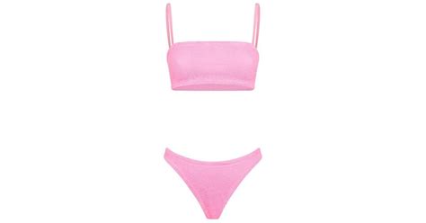 Hunza G Gigi Bikini Swimwear In Pink Lyst