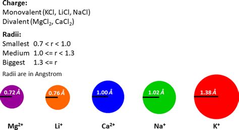 Simplified Representation Of The Ionic Radii And The Net Electric