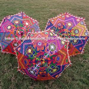 Wholesale Lot Decorative Umbrellas Indian Hand Embroidered Etsy