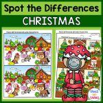 Spot The Differences Christmas Frogs And Fairies