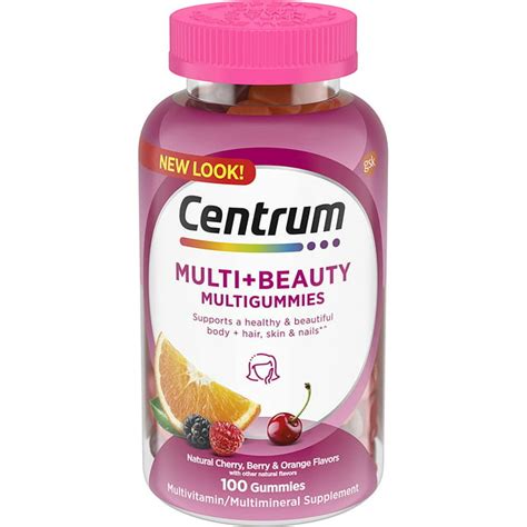 Centrum Multi Beauty Dual Action Health Vitamins Gummies With Biotin