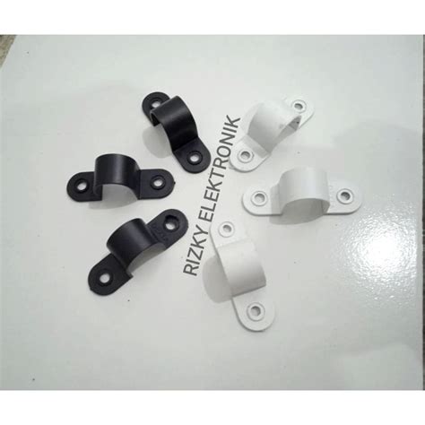 Jual Klem Penjepit Pipa Conduit Pvc Mm Mm Hitam Putih Dexta Dx