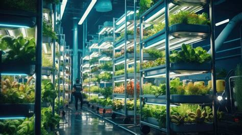 Premium Ai Image Vertical Farming Advanced Agriculture Innovative