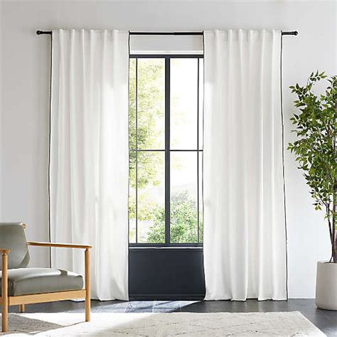 White Cotton Curtains & Cotton Drapes | Crate & Barrel