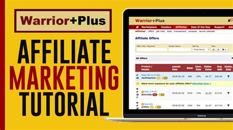 Warriorplus Affiliate Marketing Tutorial Simple Tutorial Youtube