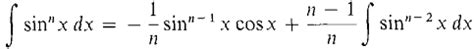 Elementary Calculus Reduction Formulas Sine And Cosine