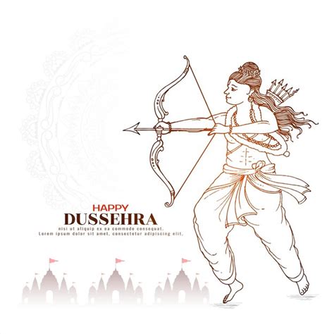 Dussehra Drawing Vectors & Illustrations for Free Download