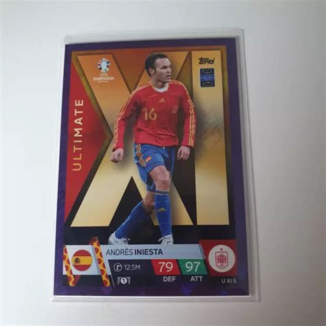 TOPPS MATCH ATTAX Euro 2024 EM UXI5 Andres Iniesta Ultimate XI Purple