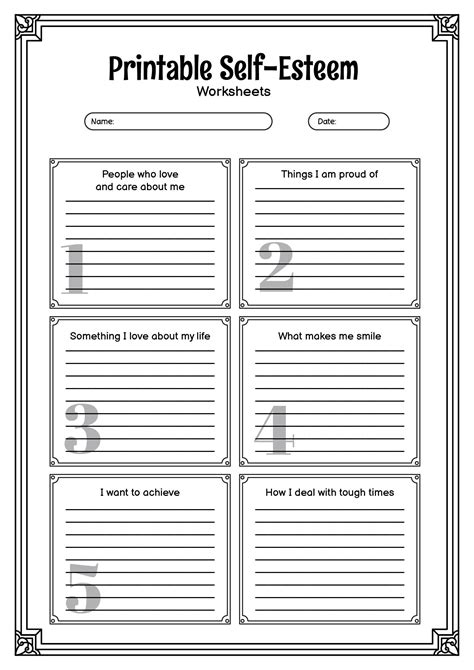 16 Self Esteem Worksheets Printable Free Free Pdf At