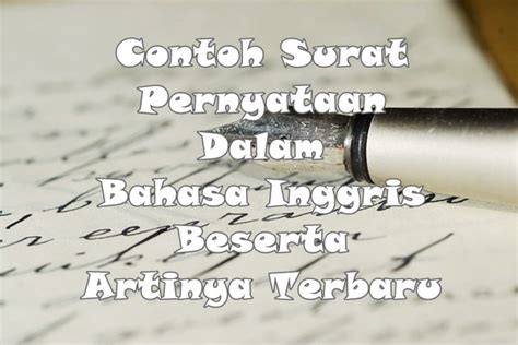 Contoh Surat Dalam Bahasa Inggris Beserta Artinya Contoh Resource —