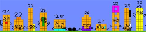 Numberblocks: 21-30 by TimiLodeOnDeviantArt on DeviantArt