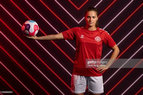 Mille Gejl Of Denmark Poses For A Portrait During The Official Uefa