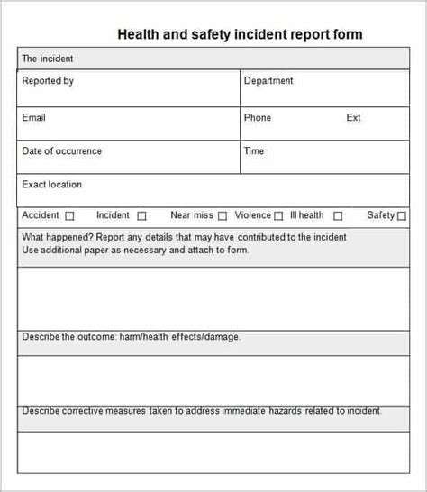 10 Incident Report Templates Word Excel PDF Formats