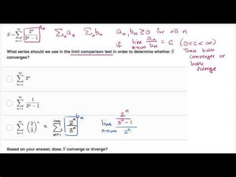 Limit Comparison Test Example Youtube