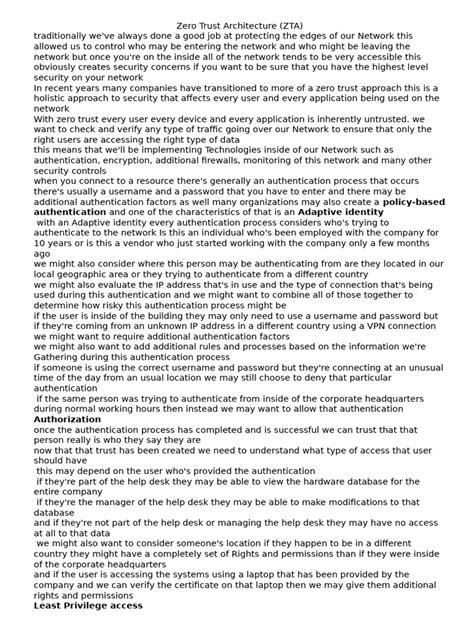 trust architecture  computer network security