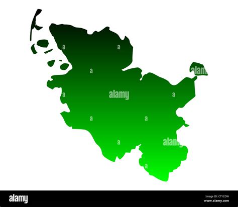 Map of Schleswig-Holstein Stock Photo - Alamy