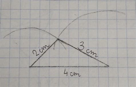Narysuj za pomocą cyrkla i linijki trójkąt o bokach długości 2 cm 3 cm