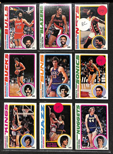 Lot Detail Lot Of 2 Topps Basketball Complete Sets 1977 78 1978 79