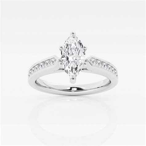 Ctw Marquise Lab Grown Diamond Engagement Ring With Channel Set