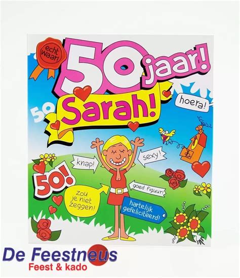 Wenskaarten Sarah Cartoon De Feestneus Feest En Kado