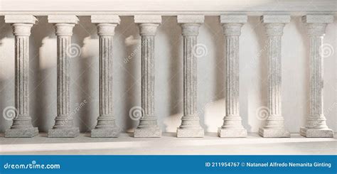 Classic Pillar Column Colonade Classical Architecture Banner Realistic