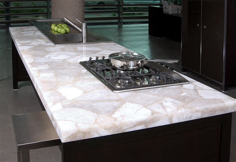 White Quartz Kitchen Island - Modern - Kitchen - New York - by ZICANA ...