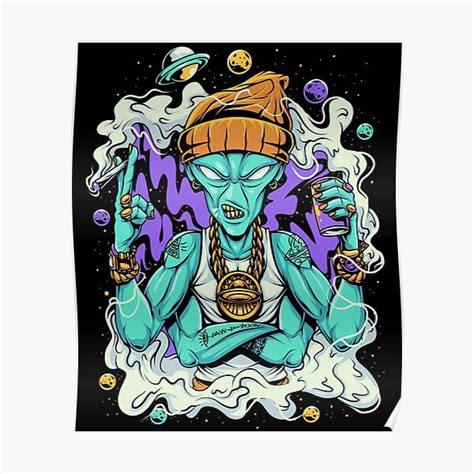 "Gangster Alien" Poster by Meliafroggy | Redbubble